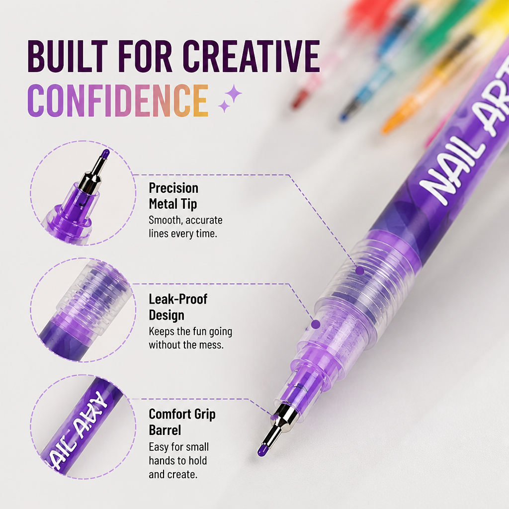 ColorKraft™ — Ignite Your Child’s Confidence with Lightning-Fast, Mess-Free Nail Art Fun