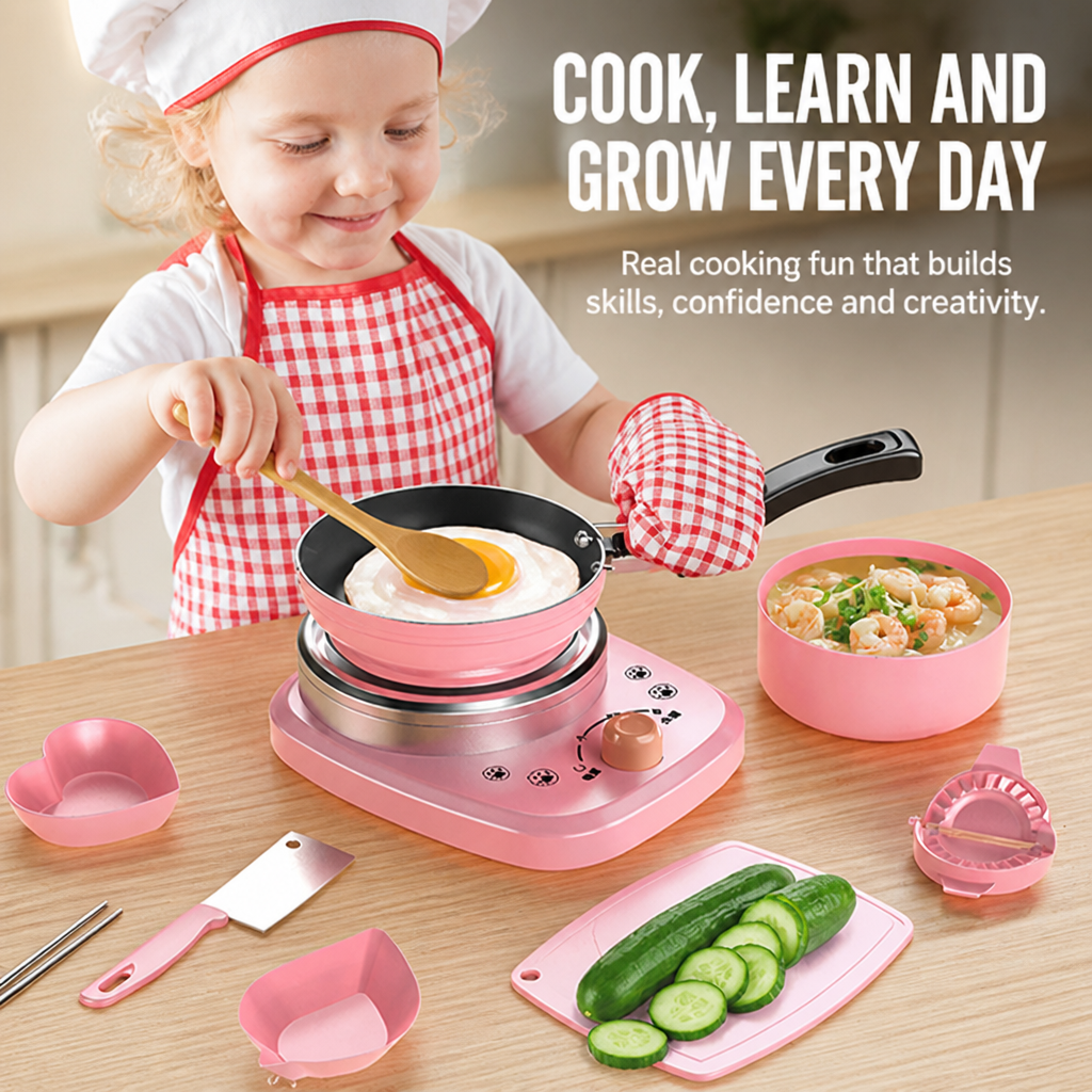 22-piece CulinaryPlay™ Mini Kitchen Set — Ignite Creativity and Confidence with Every Stir