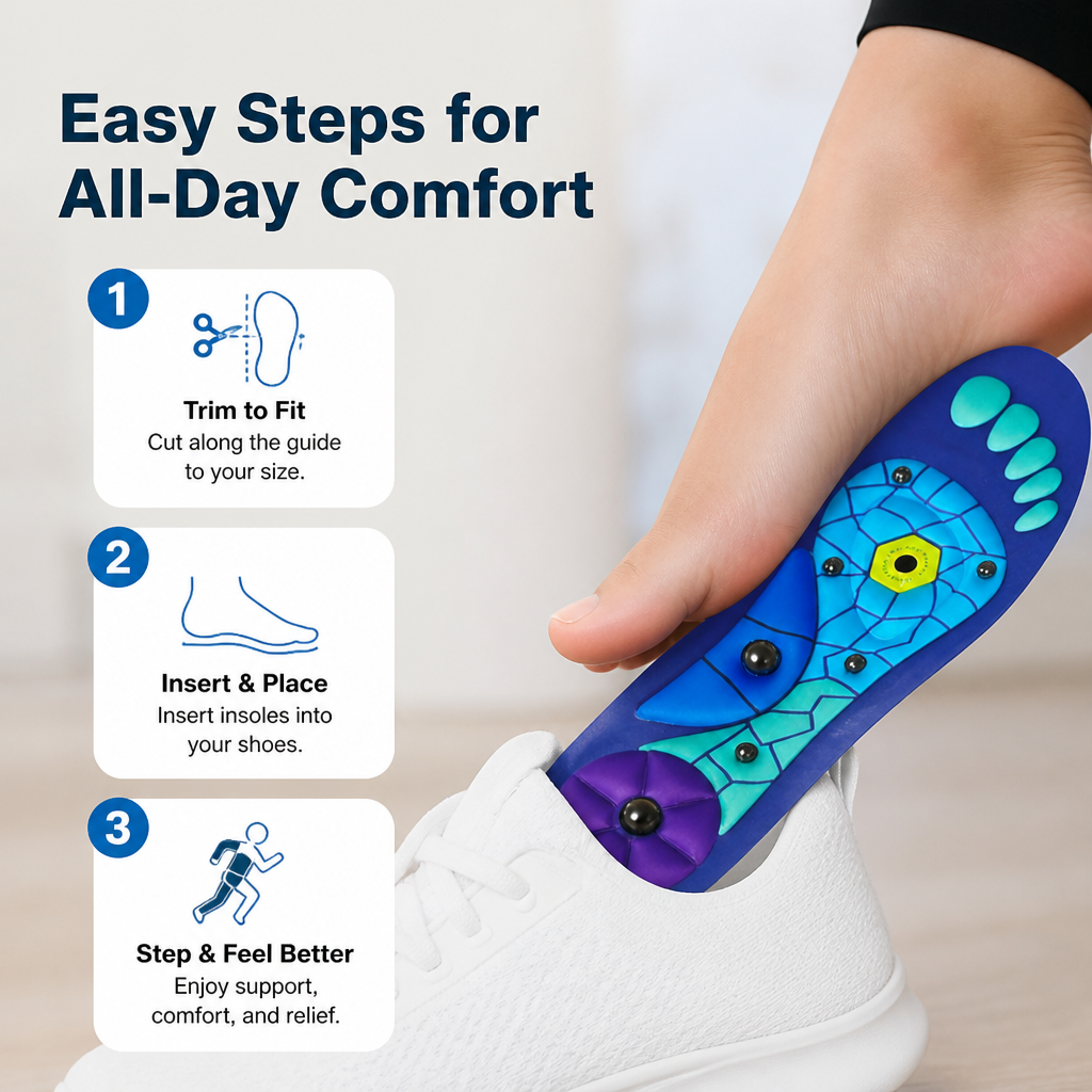 StridePulse™ Insoles — Unlock All-Day Energy and Pain-Free Steps