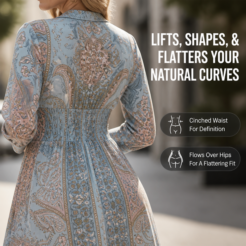 BlossomAura™ Floral Long Dress — Glide Through Life Radiating Effortless Confidence and Timeless Beauty
