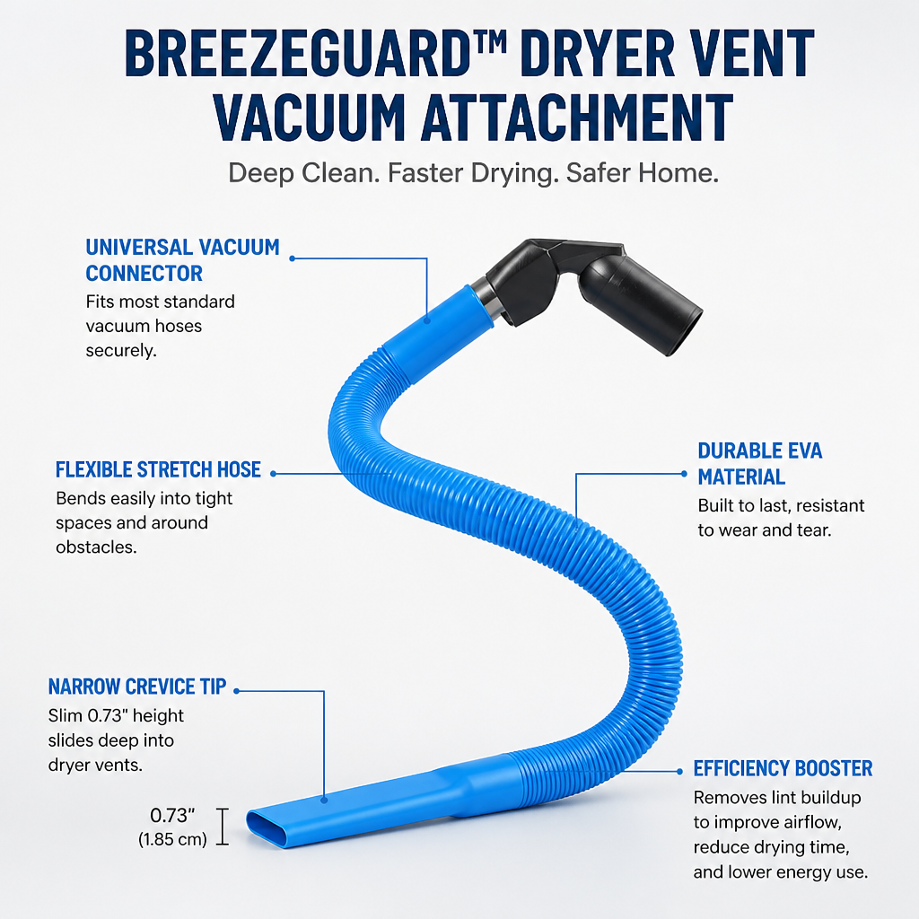 BreezeGuard™ — Banish Lint, Slash Drying Time, and Protect Your Home From Fire Risk