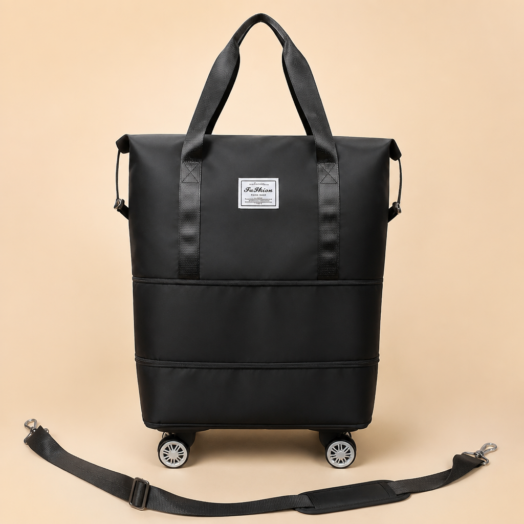 Voyana™ – Expandable Rolling Travel Tote with Detachable Wheels