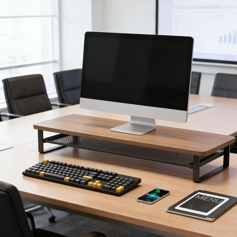 Elevate Your Space - Dual-Layer Desk Organizer with Storage