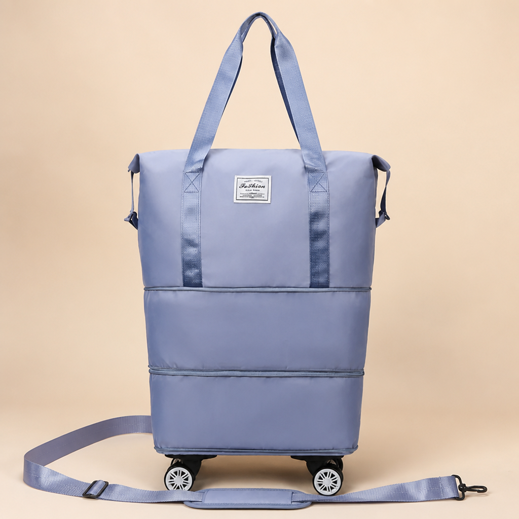 Voyana™ – Expandable Rolling Travel Tote with Detachable Wheels