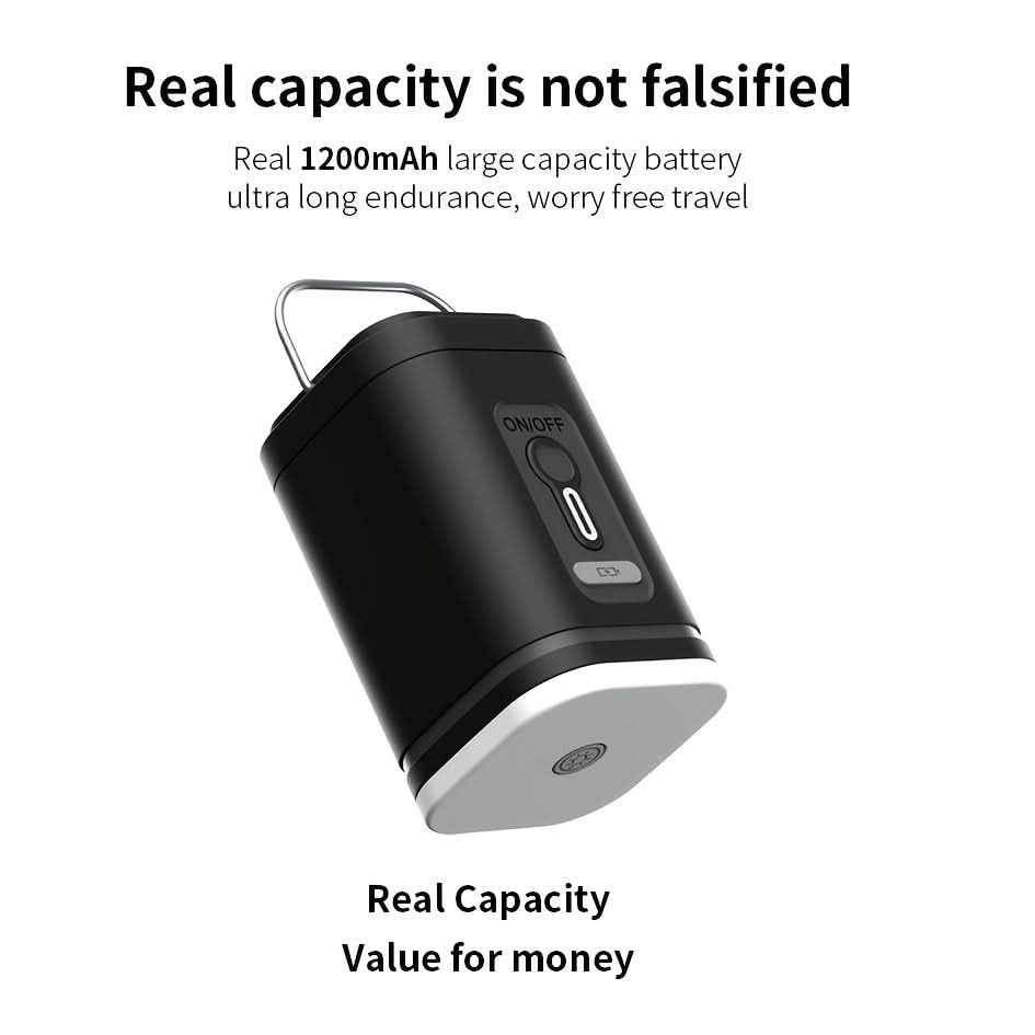 Compact Rechargeable Air Pump with Integrated LED Light