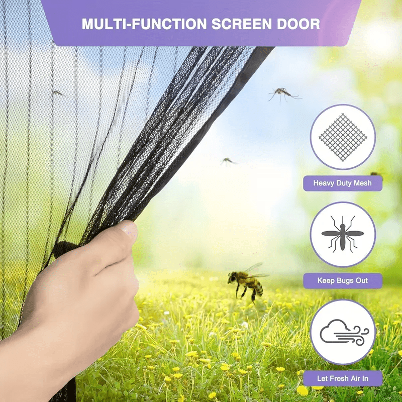 BreezeGuard – Self-Closing Magnetic Door Screen