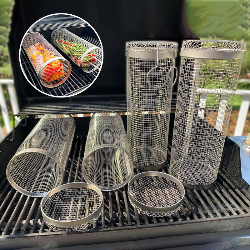 BBQ Cooking Basket | 360° Swivel | Even Heating | Stainless Steel Construction | GrillMaster