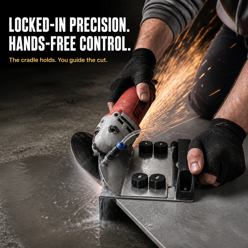 PrecisionPro™ — Carve Factory-Crisp 45° Tile Miters Minus a Wet Saw