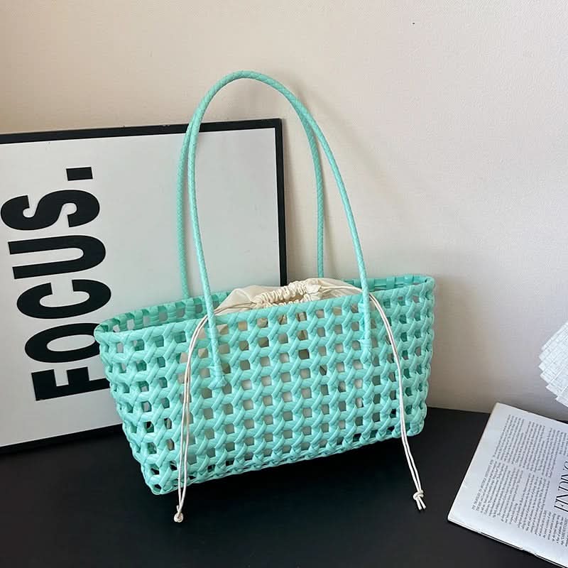 Summer Woven Shoulder Tote Bag