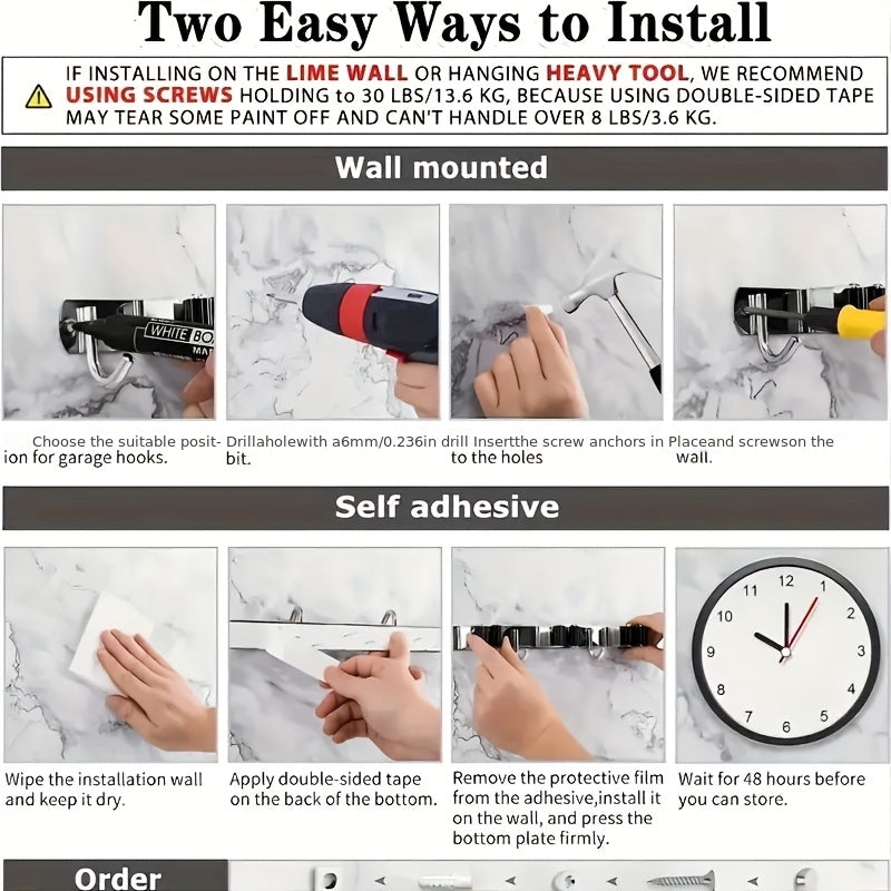 Space-Saving Steel Wall Shelf for Garage and Outdoor Storage