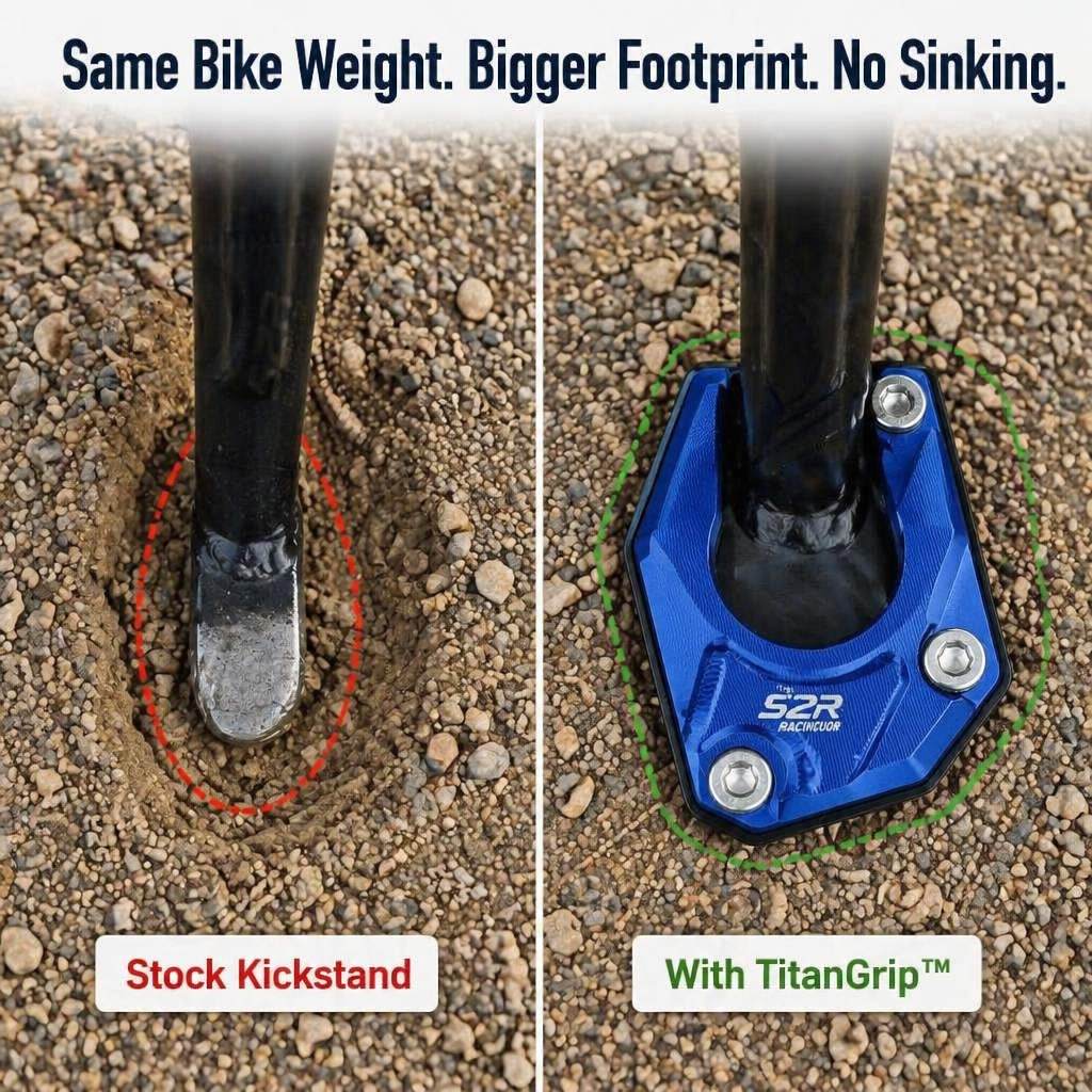 TitanGrip™ — Say Goodbye to Your Bike Tipping on Soft Ground Forever