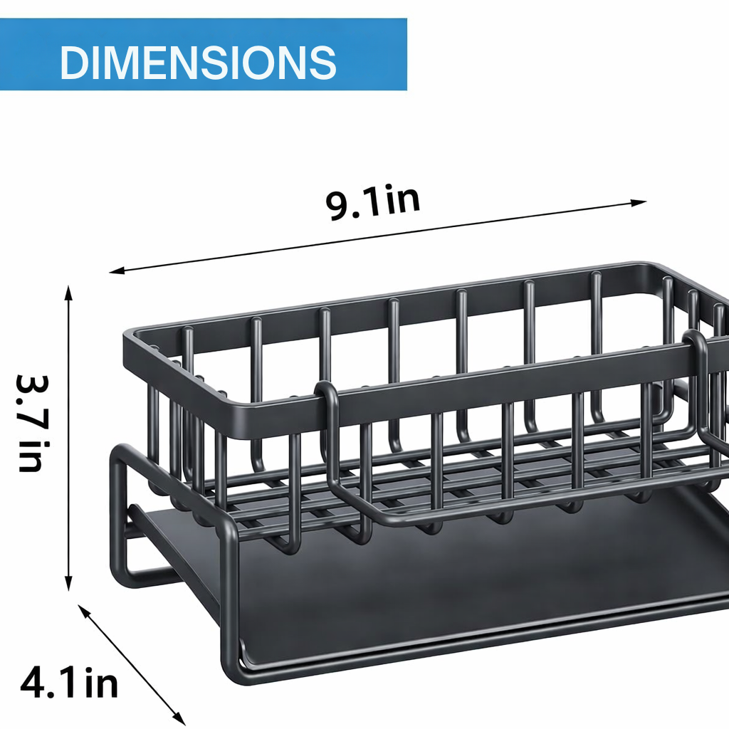 Kitchen Sink Organizer | Corrosion-Resistant | Features Towel Bar | AquaRack