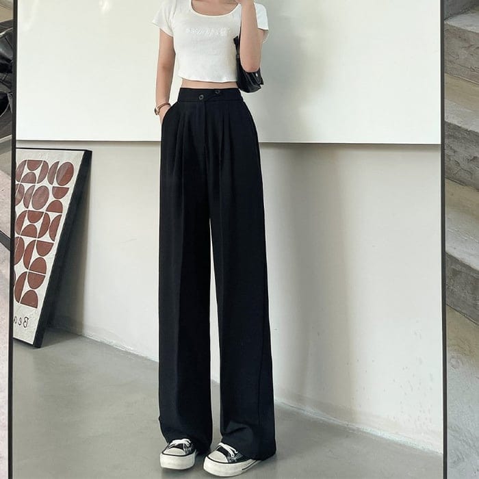 VentraEase™ Long Wide Fabric Pants — Feel Confident and Comfortable Every Step of Your Day