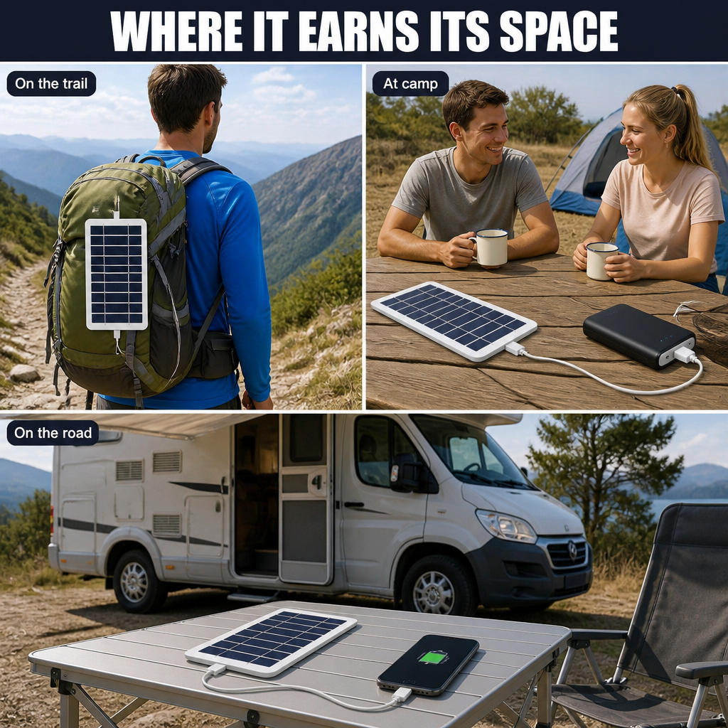 SolaraFlex™ — Attach to Your Pack, Recharge Power Banks on the Go While Hiking