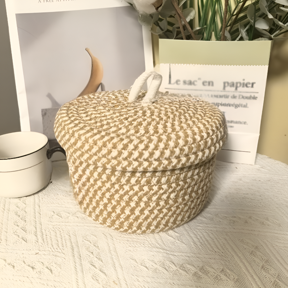 Handwoven Storage Basket | Round Wicker Basket | Boho Vibes | CasaWeave