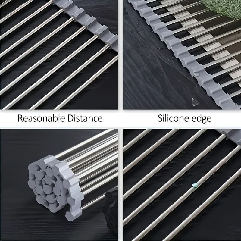 Stainless Steel Dish Drying Rack – Roll-Up Design