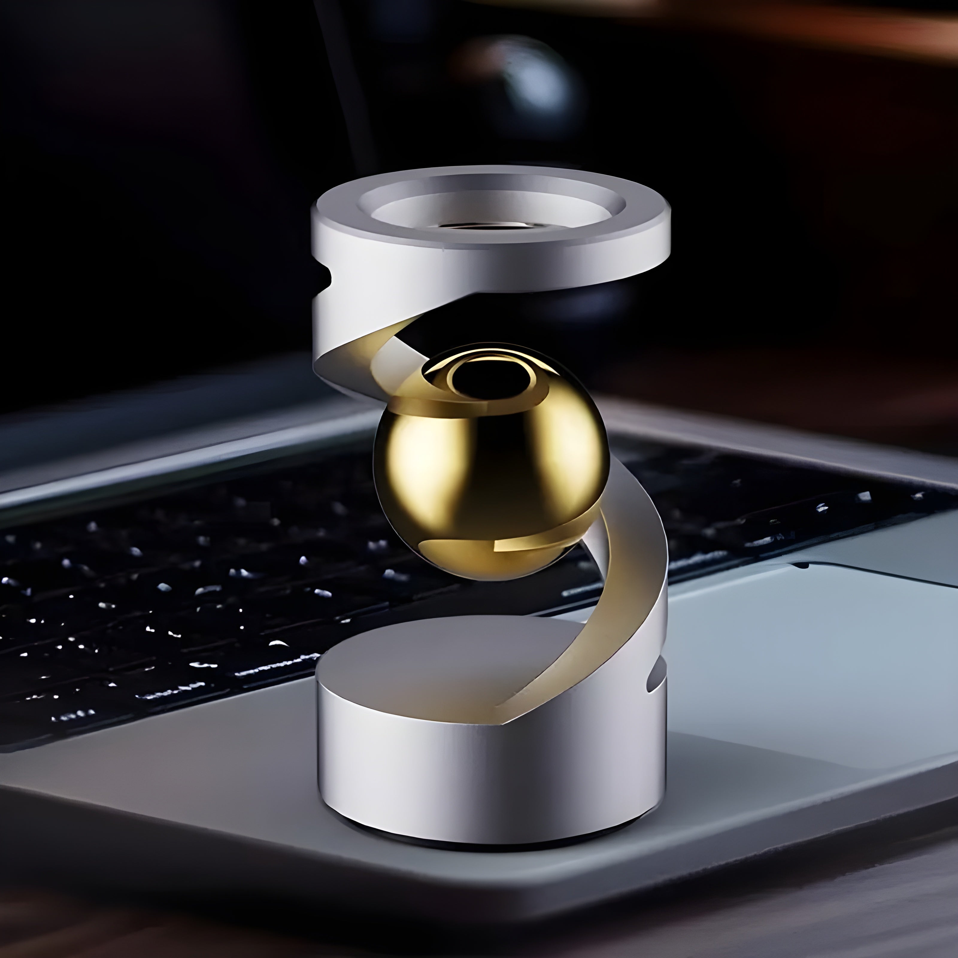Stylish Floating Gyroscope - Stress Relief Desk Decoration