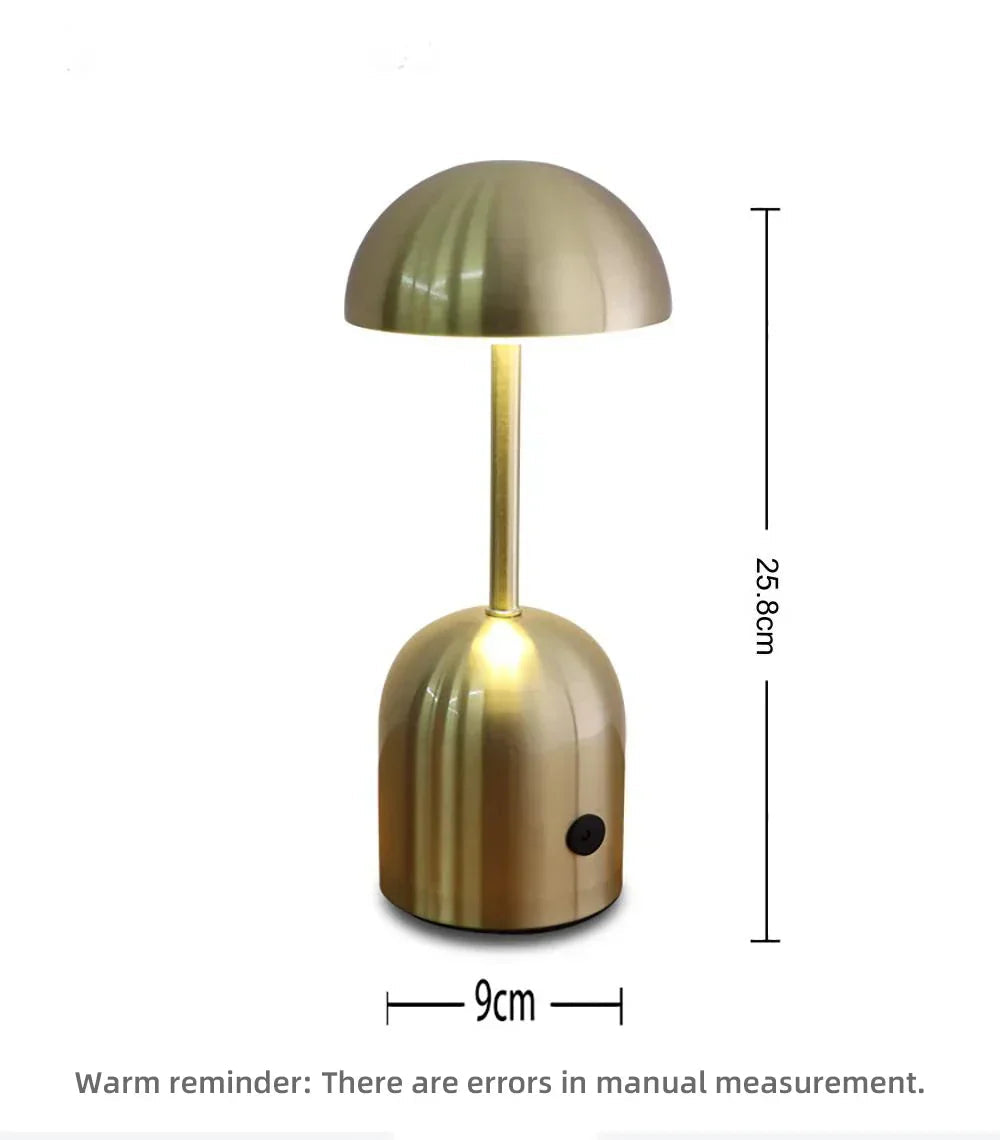 LuminaCrescent – Wireless Adjustable LED Metal Desk Lamp | Contemporary Touch Control