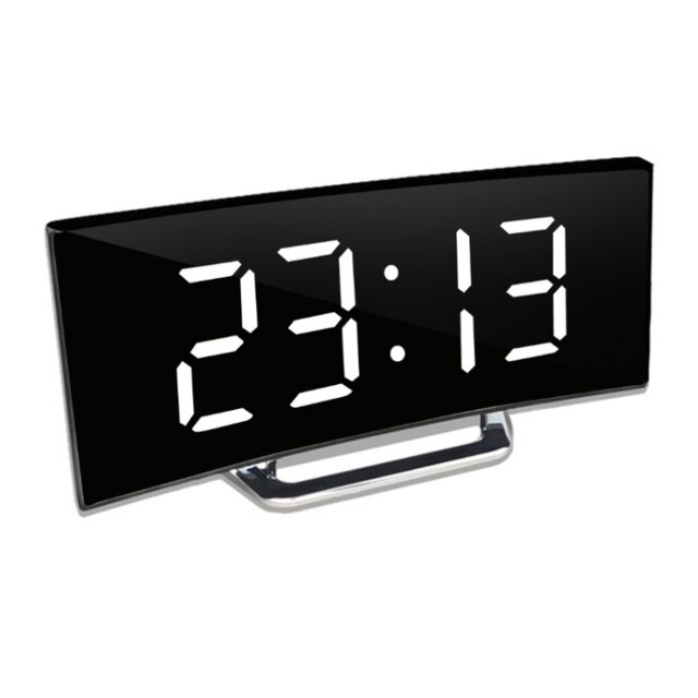 Digital Timepiece | LED Mirror Alarm Screen | Auto-Dimming, Glare-Resistant | CurveClock