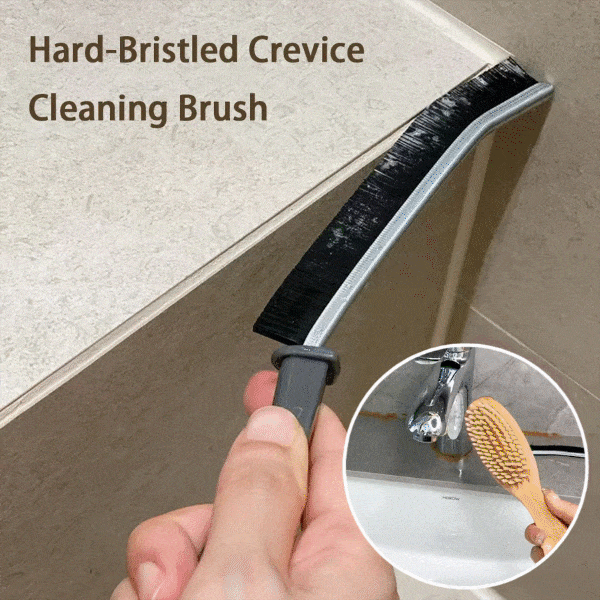 Hard Bristle Grout Cleaning Brush | Kitchen & Bathroom Tiles | Ergonomic Handle