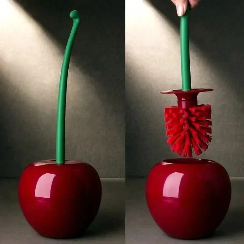 Toilet Brush Holder Set in Cherry Shape