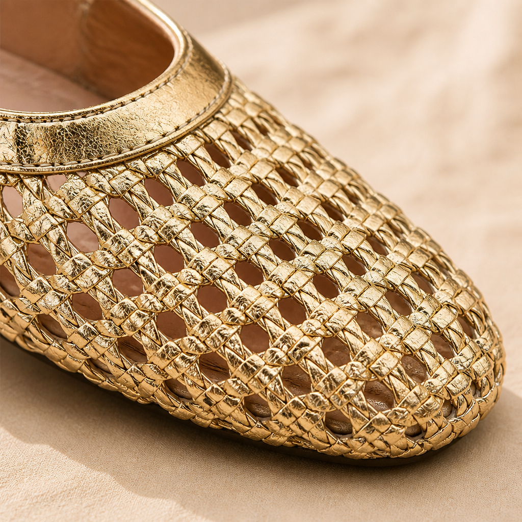BreezeStep™ – Artisan-Woven Square-Toe Mary Jane Mules