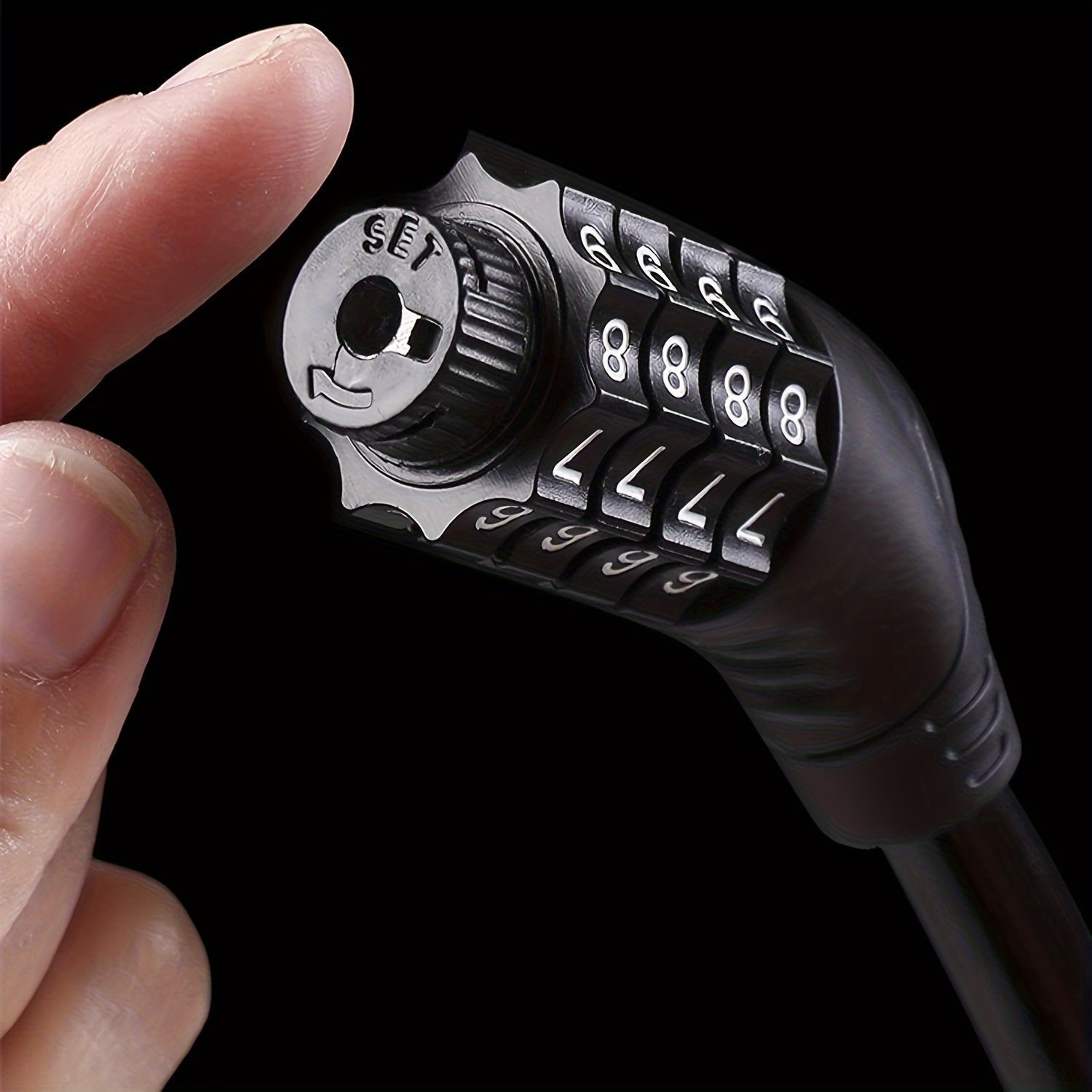 SecureFlex - Heavy-Duty Steel Cable Lock with Custom Code Access