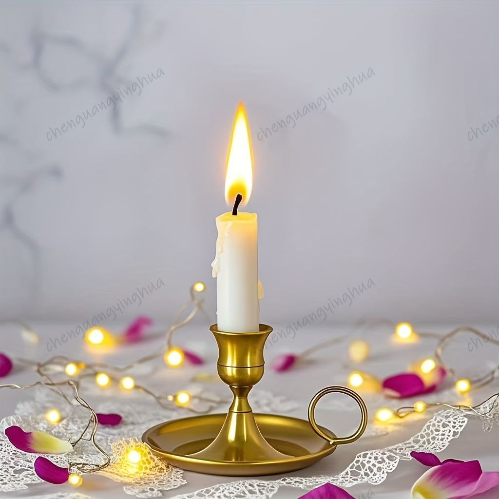 Radiant Elegance – Stunning Golden Candle Holder