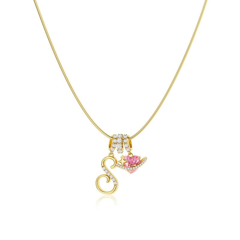 LumaraGlow™ 3-Layer Initial Necklace — Own Your Story in Dazzling Personalized Gold