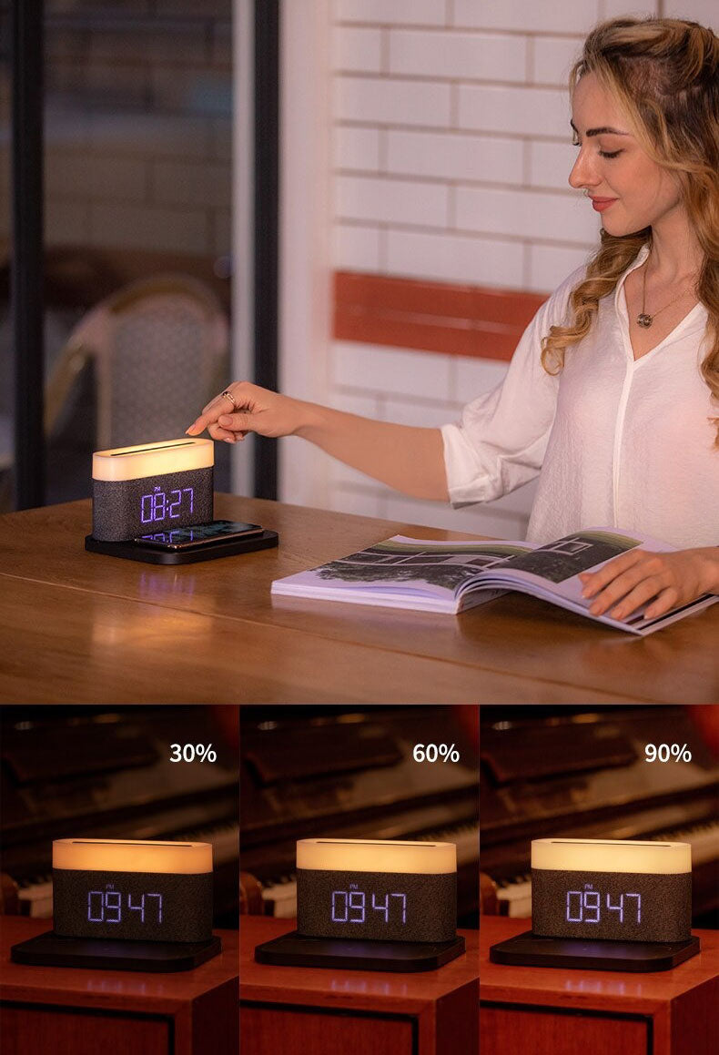 All-in-One Wireless Charging Station with LED Light & Clock