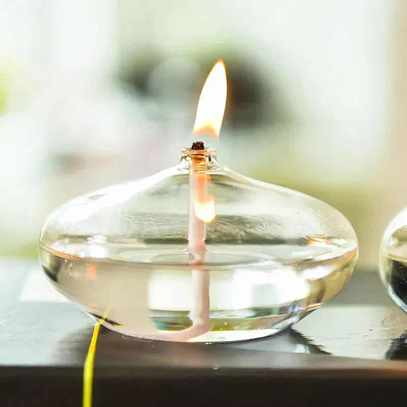 Glass Lantern Oil Light