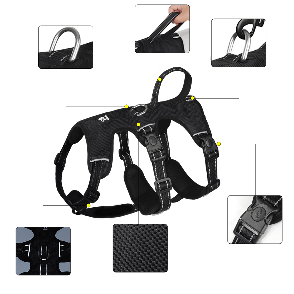Secure and Cozy No-Pull Dog Harness with Enhanced Safety Features