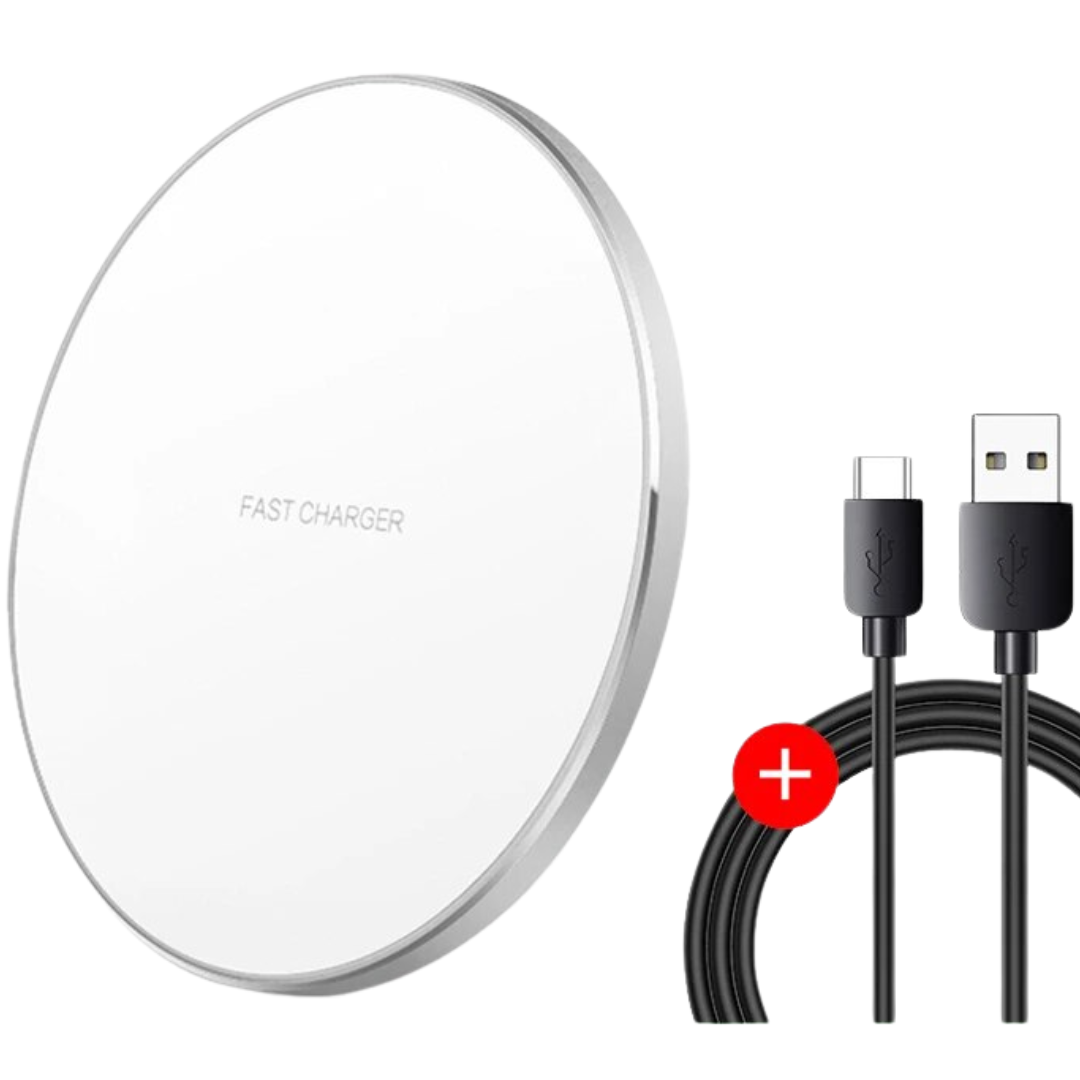 30W Rapid Wireless Charger with USB Type-C Connection