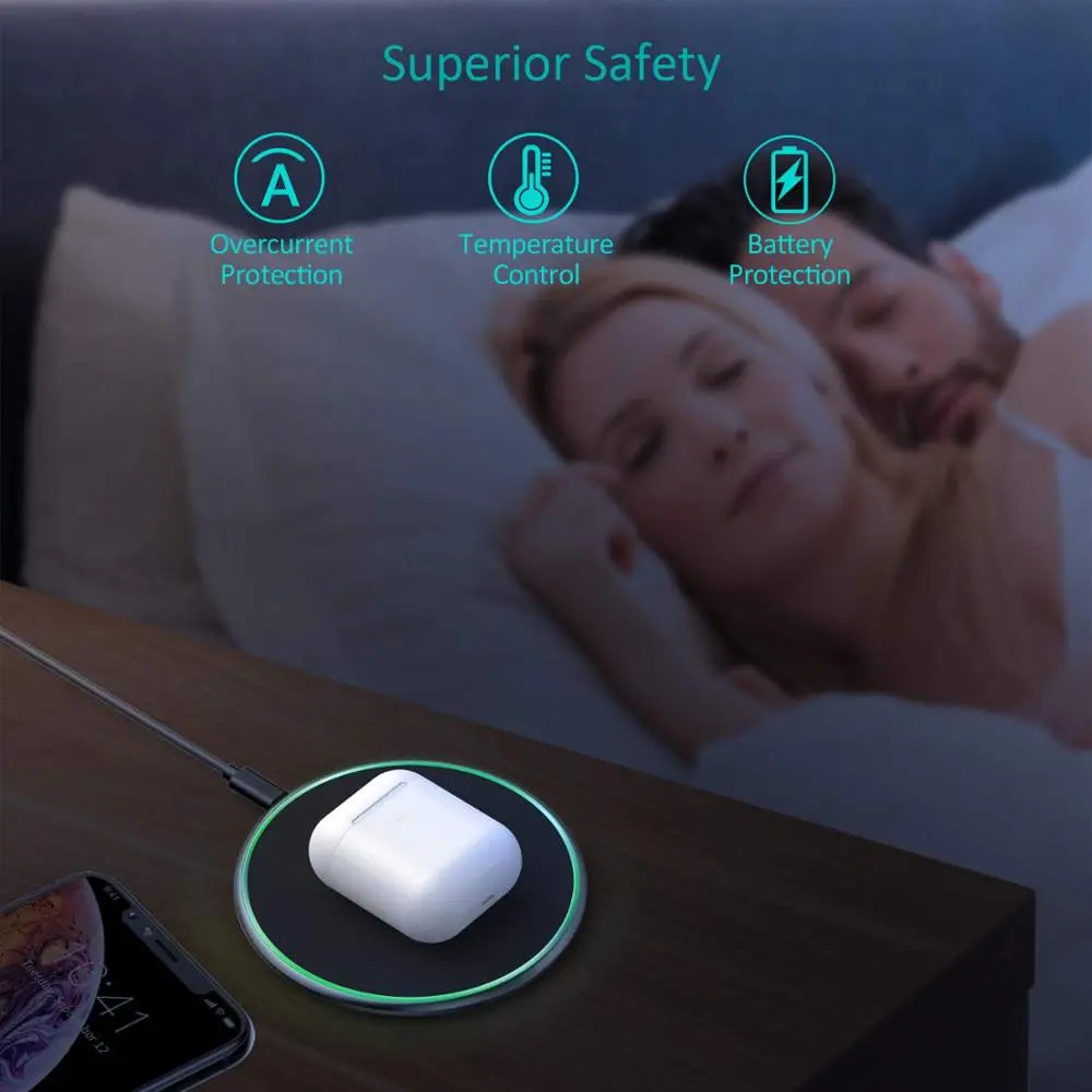 30W Rapid Wireless Charger with USB Type-C Connection