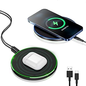 30W Rapid Wireless Charger with USB Type-C Connection