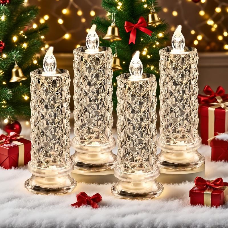 3+1 FREE | LED Crystal Candle Holders – Create Enchanting Atmospheres Safely