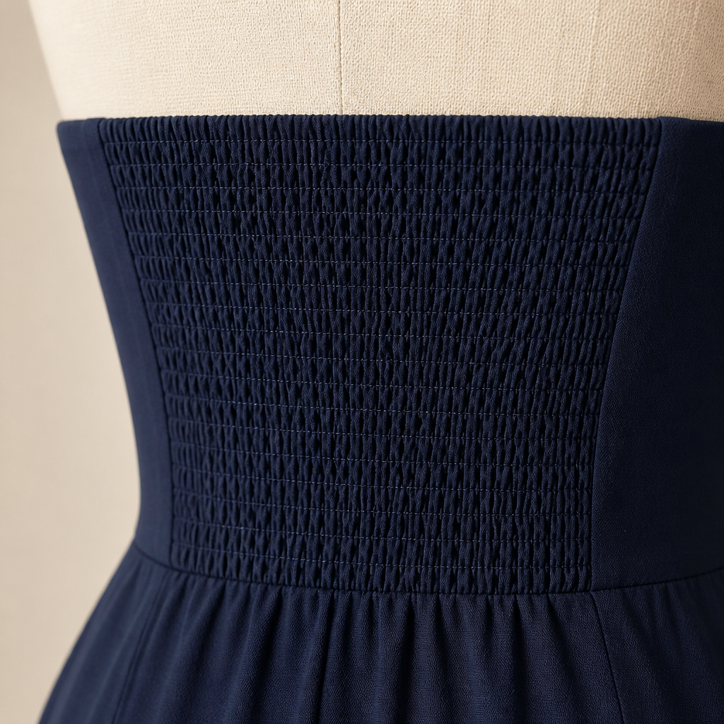 LuminaWear™ – Chic Strapless Wide-Leg Jumpsuit with Smocked Back