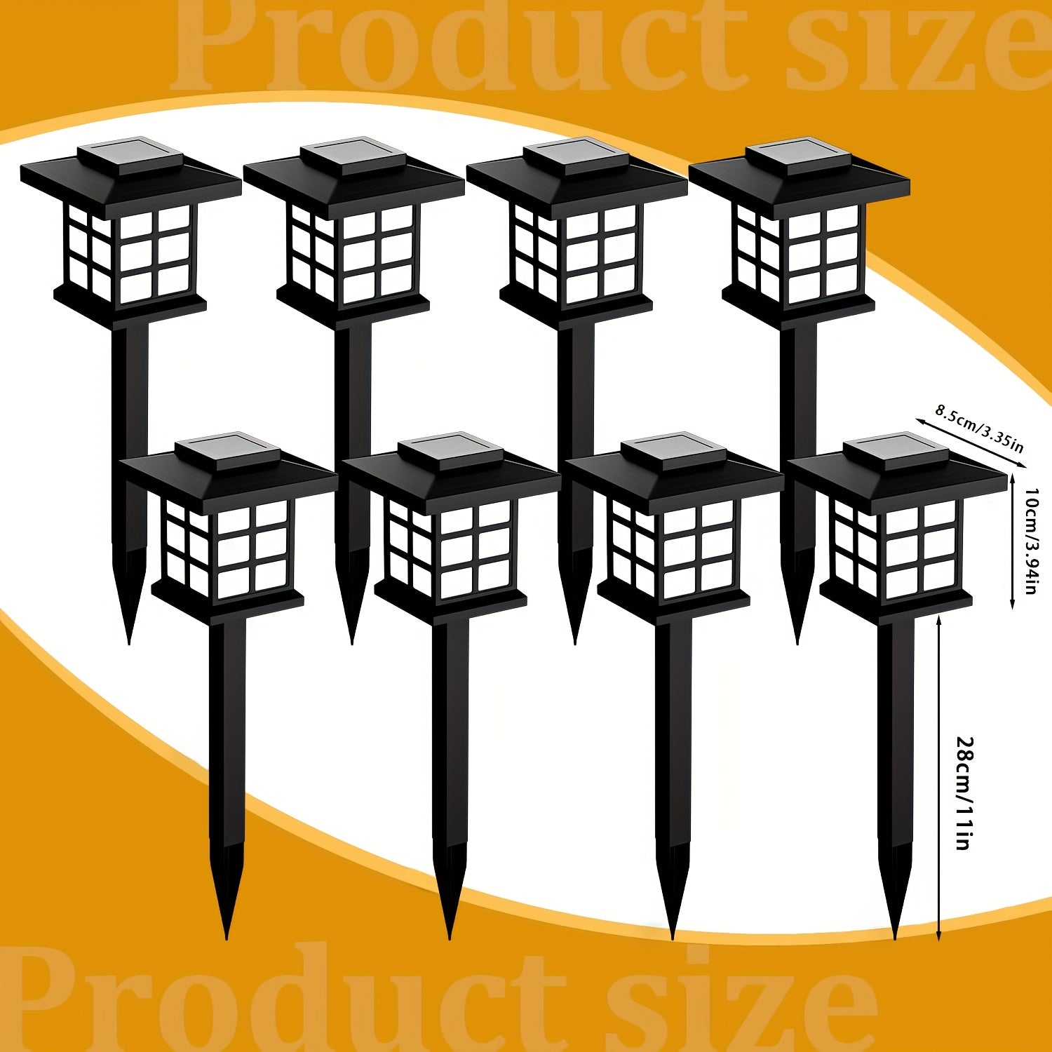RadiantGlow - 24-Piece Multi-Hued Solar Garden Lighting Set