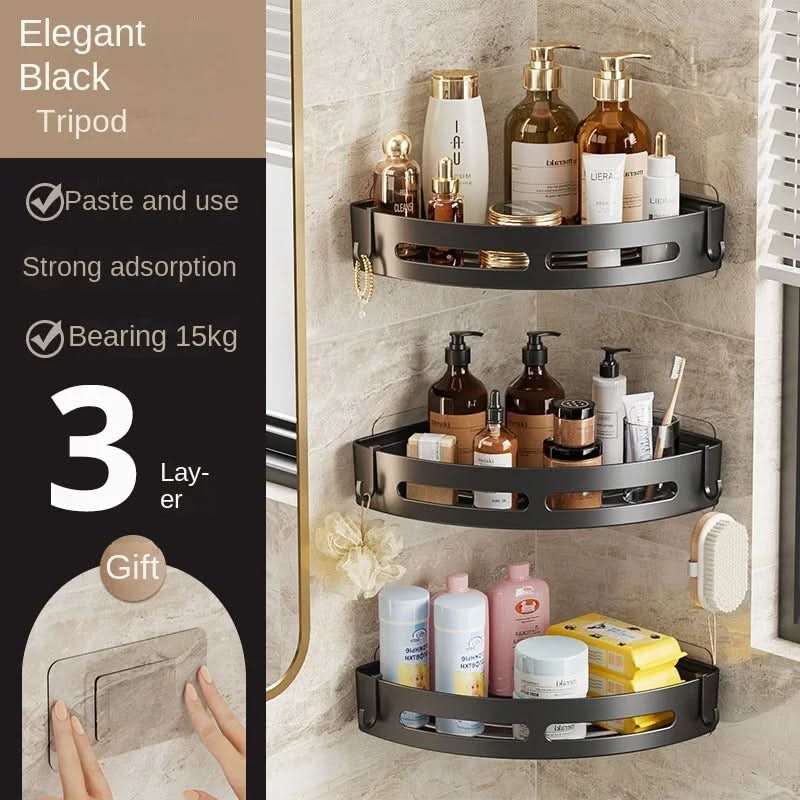 Adhesive Shower Shelf Organizer – No Drill Installation