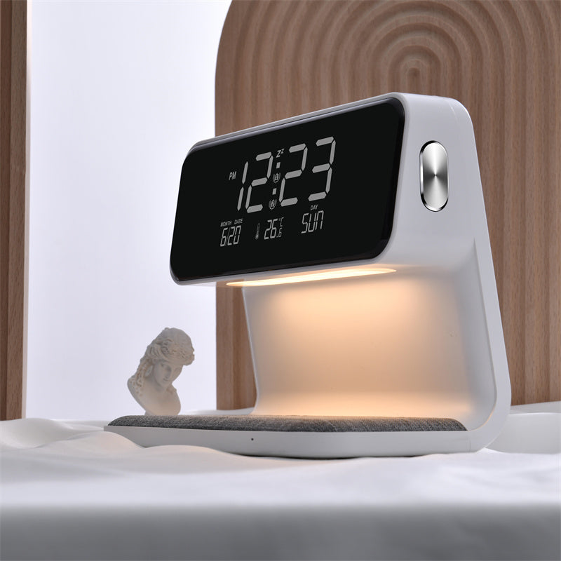 All-in-One Bedside Light with Wireless Charger & Alarm Clock