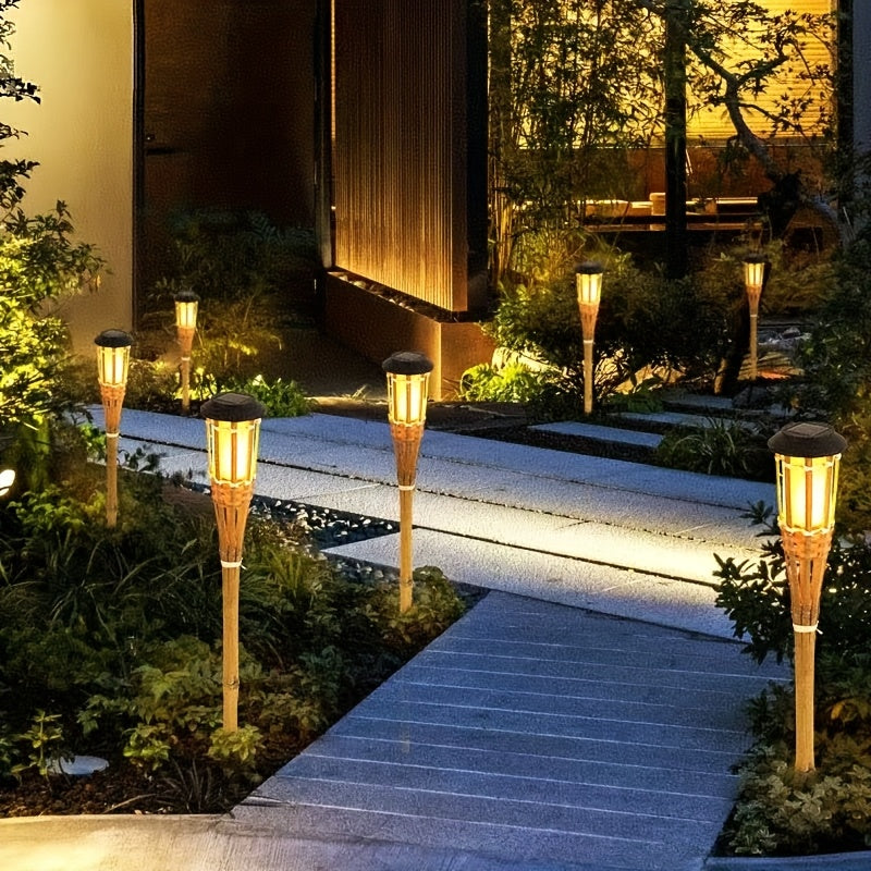RadiantBamboo – Eco-Friendly Solar LED Lanterns for Outdoor Charm
