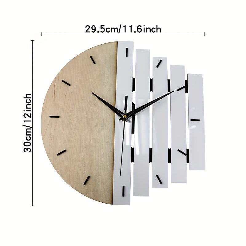 TimberEcho Silent Wall Clock – Retro Charm for Every Room