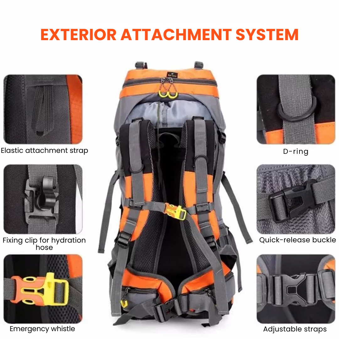 60L Adventure-Ready Waterproof Backpack for Outdoor Enthusiasts