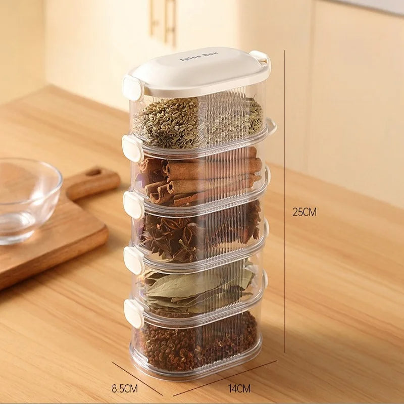 Spice Containers | Organize Quicker Than Ever | Stackable, Airtight, Transparent | SpiceNest
