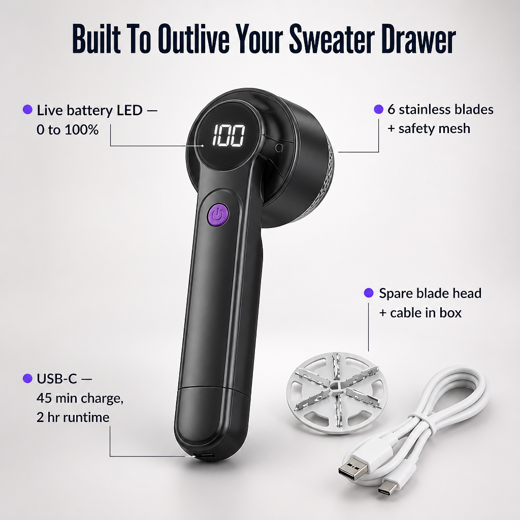 Velvique™ Fabric Shaver — Bring Your Beloved Sweaters Back to Life Instantly