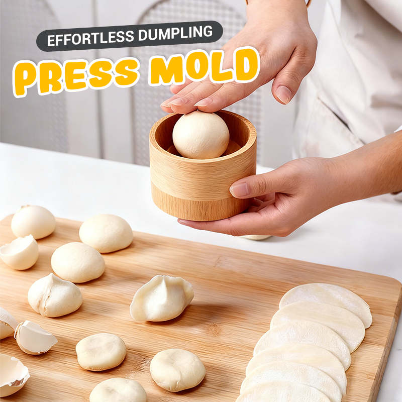Dumpling Maker | Wooden Dough Press | Stick-Resistant Surface | DumpliForm