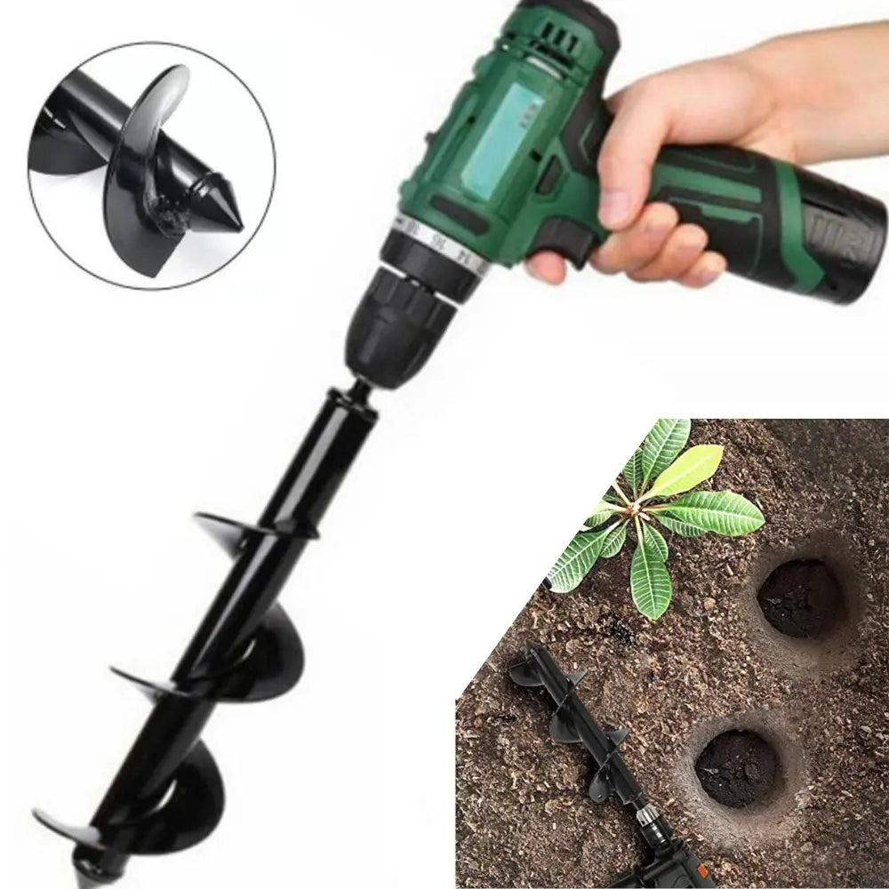 Garden Earth Drill Bit | Spiral Auger | Fits Cordless Drills and Screwdrivers | GardenDrill