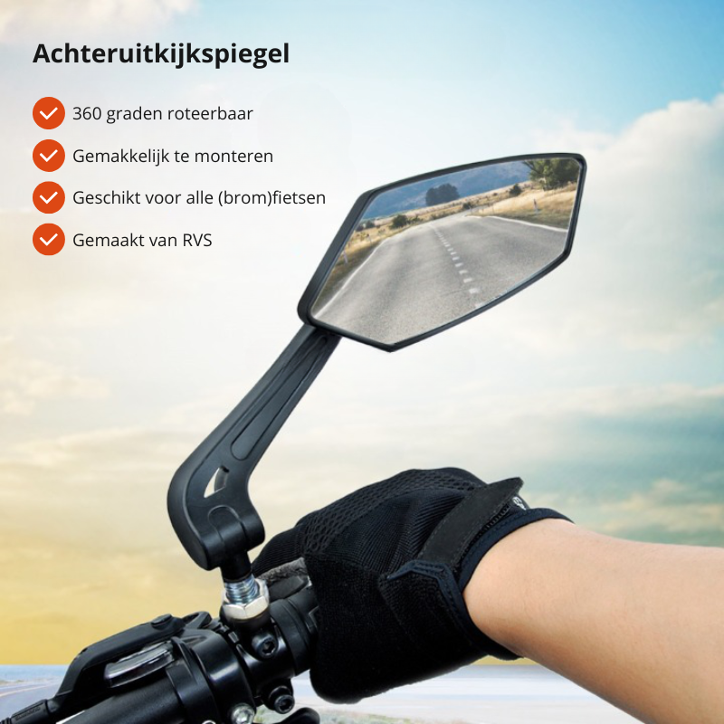 Universal Handlebar Mounted 360° Rearview Mirror for Bicycles, Left & Right