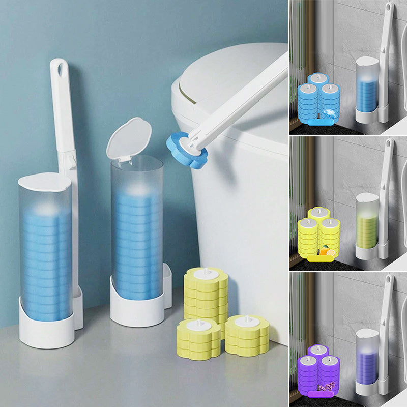 Disposable Toilet Scrubber | Antibacterial | Hygienic Sponge Heads | CleanClick