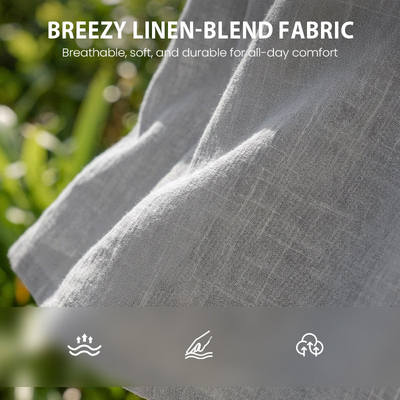 Drakescape™ – Laid-Back Hooded Linen-Blend Two-Piece Set